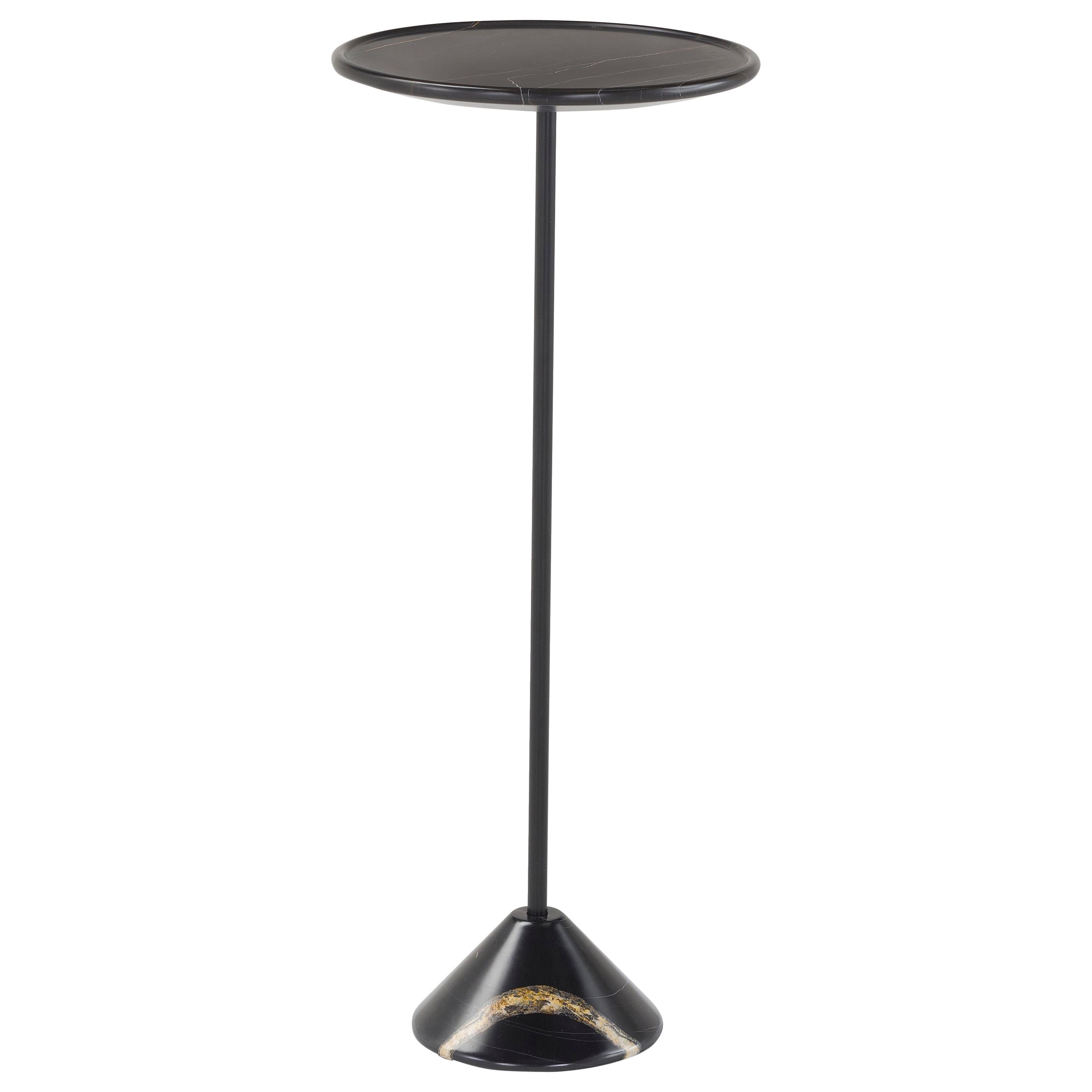 Amura 'Hourglass' Coffee Table in Black Marble and Metal, 1stdibs New York