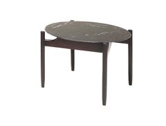 Amura 'Juli' Round End Table Black Marble by Maurizio Marconato & Terry Zappa