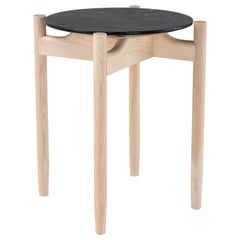 Amura Juli Small Round Coffee Table in Marble and Wood by Marconato & Zappa
