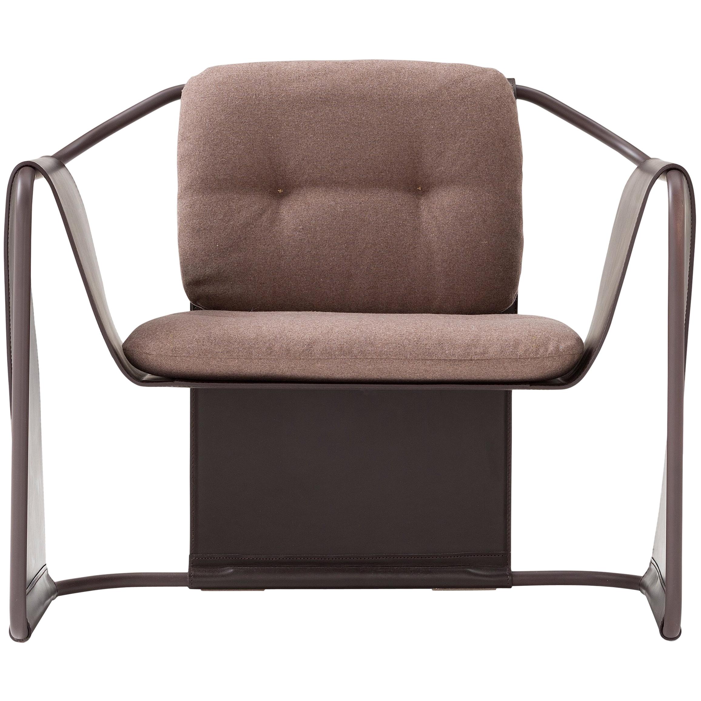 Amura 'Kimono' Armchair in Chocolate by Andrea Quaglio & Manuela Simonelli For Sale