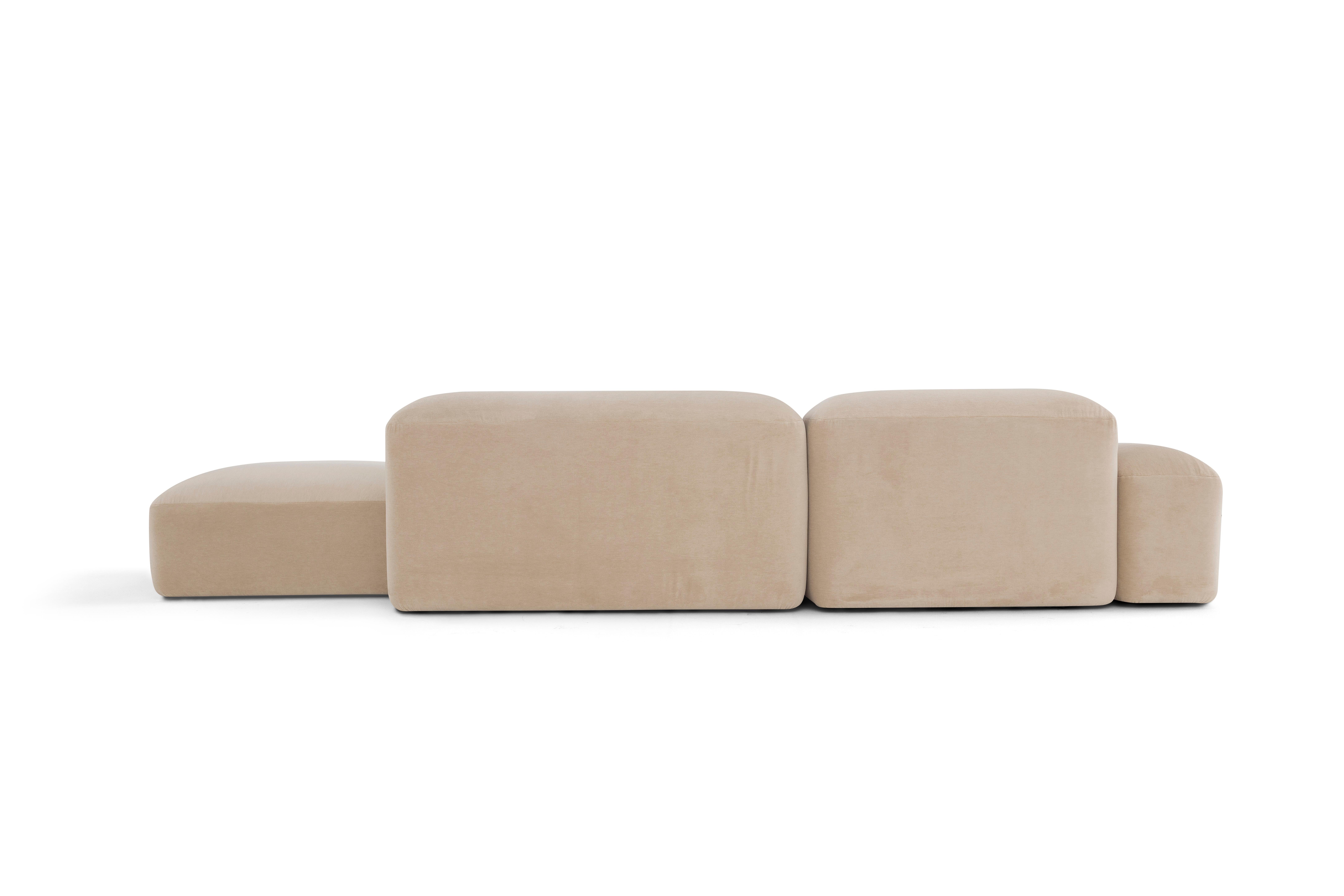 Modern Amura 'Lapis' Sofa in Alpaca by Emanuel Gargano & Anton Cristel for Amura For Sale