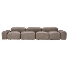 Amura 'Lapis' Sofa in Gray Leather by Emanuel Gargano & Anton Cristell
