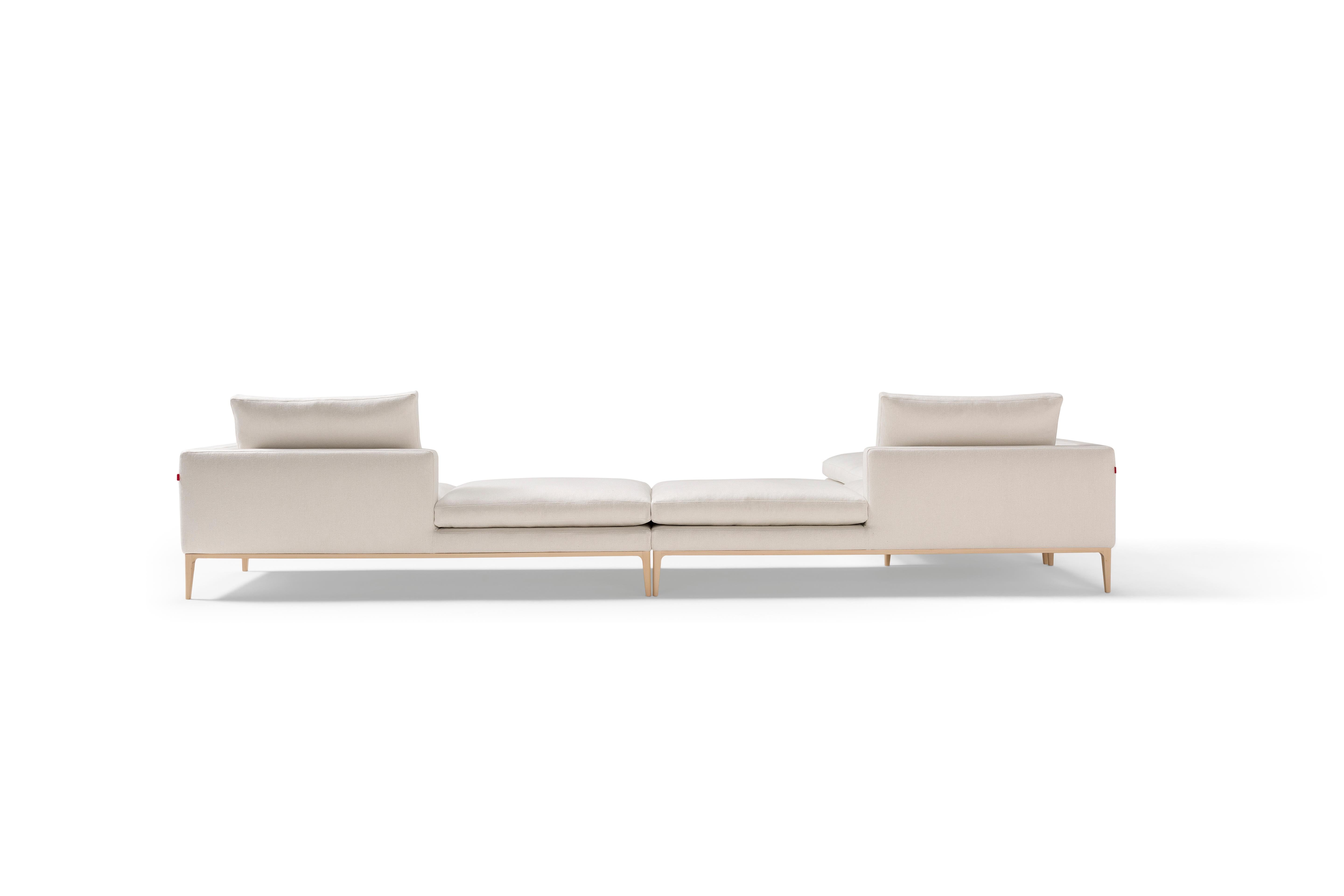 Sofa und Sitzsystem „Leonard“ von Amura aus Couchtisch-Leder von Emanuel Gargano (Italienisch) im Angebot