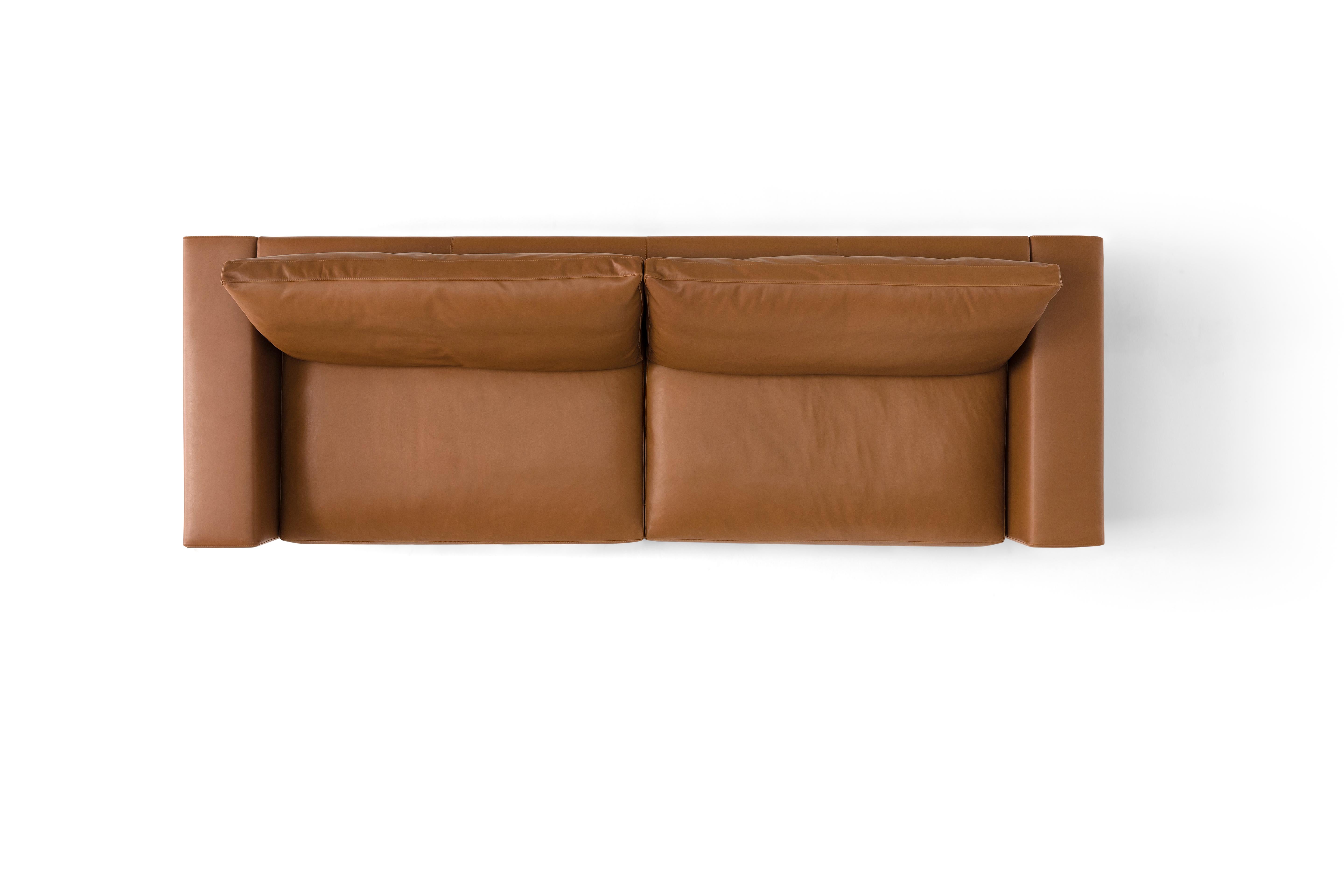 Italian Amura 'Murray' Sofa in Rich Brown by Amura 'Lab For Sale