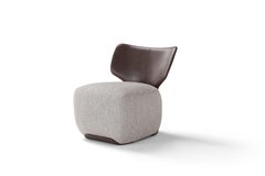 Amura 'Noa' Chair in Leather and Grey Fabric by Amura Lab