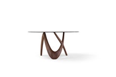 Amura 'NX' Coffee Table in Glass and Wood Base by Stefano Bigi