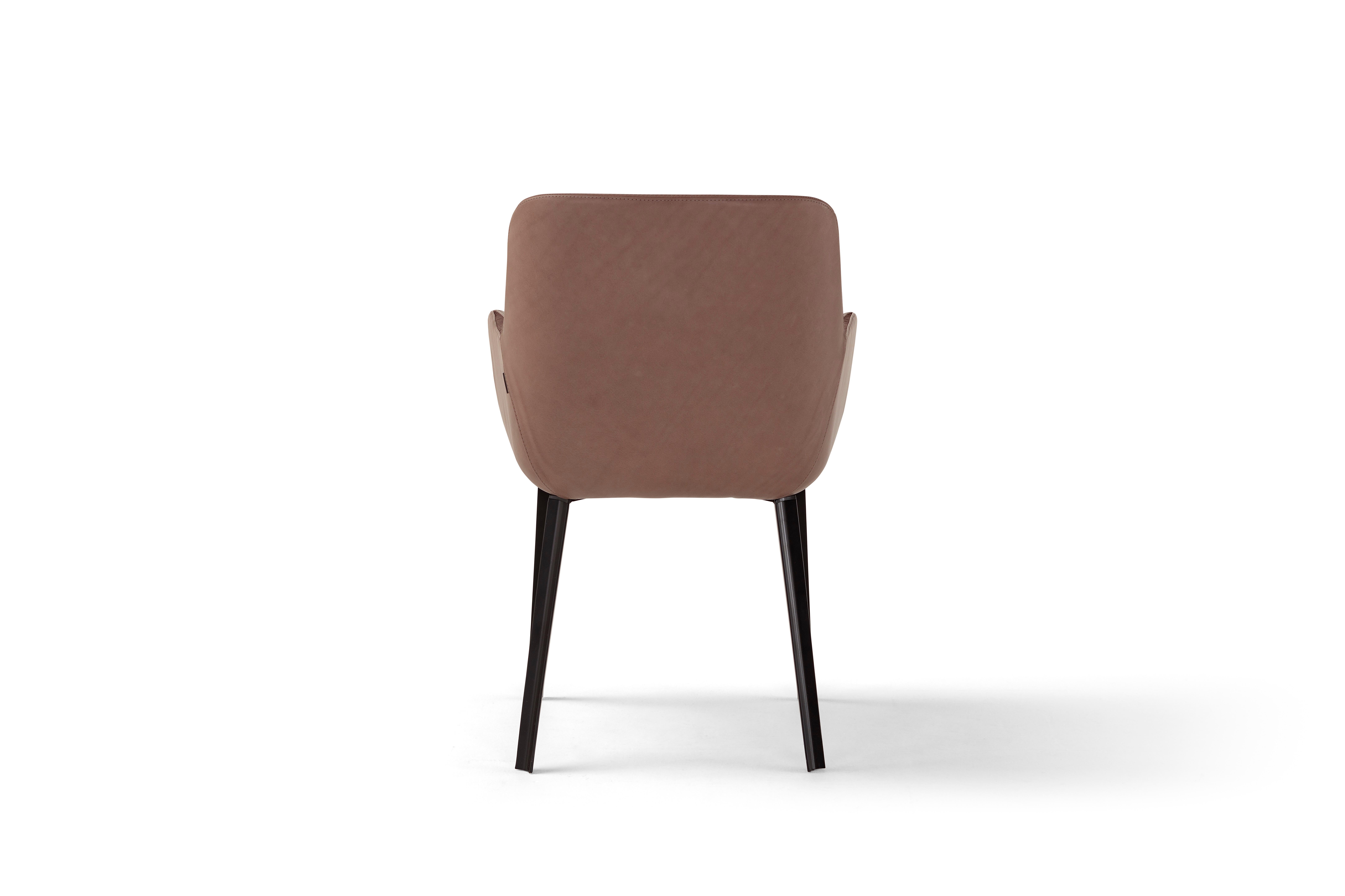 Modern Amura 'Panis' Armchair in Brown Leather by Emanuel Gargano & Anton Cristell For Sale
