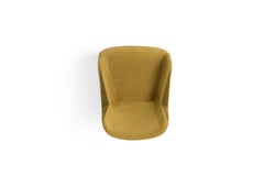 Fauteuil Amura « Panis » en cuir jaune par Emanuel Gargano & Anton Cristell