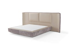 Amura 'Panis' Bed in Leather and Fabric by Emanuel Gargano