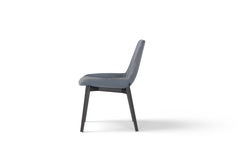 Amura 'Panis' Side Chair in Blue Leather by Emanuel Gargano & Anton Cristell