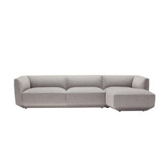 Amura 'Panis' Deep Sofa in Gray Fabric by Emanuel Gargano & Anton Cristell