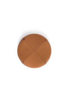 Amura 'Panis' Large Pouf in Orange Fabric by Emanuel Gargano & Anton Cristell