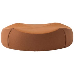Amura 'Panis' Large Pouf in Orange Fabric by Emanuel Gargano & Anton Cristell