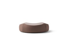 Amura 'Panis' Large Pouf in Tan Fabric by Emanuel Gargano & Anton Cristell