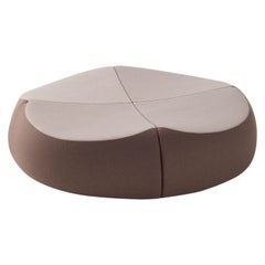 Amura 'Panis' Large Pouf in Tan Fabric by Emanuel Gargano & Anton Cristell