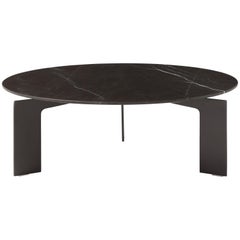 Amura 'Range' Metal Coffee Table with Black Marble Top by Marconato & Zappa