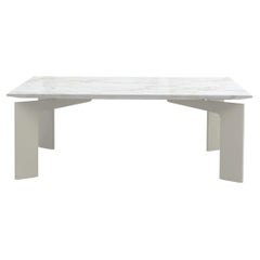 Amura 'Range' Square Coffee Table with White Marble Top by Marconato & Zappa