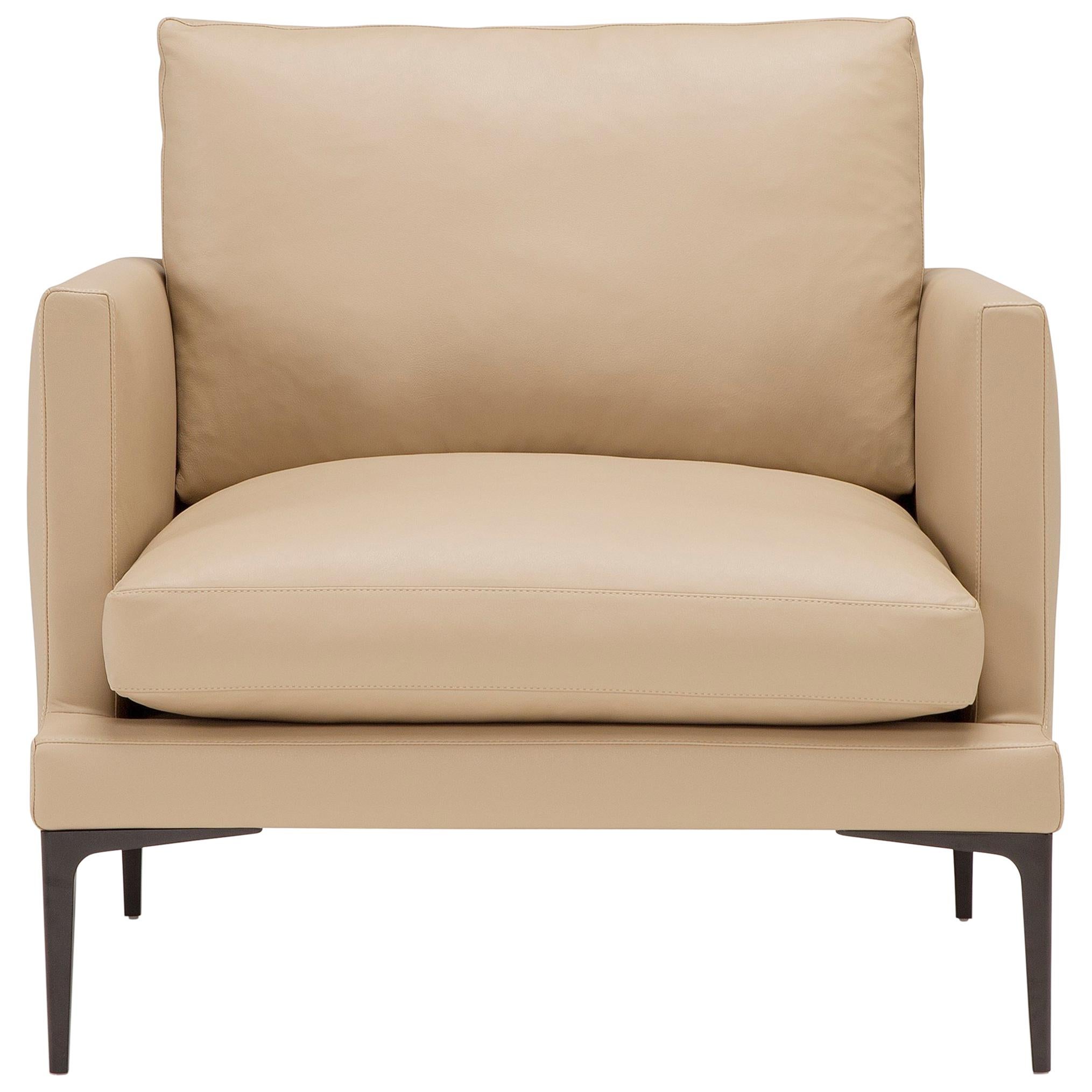 Amura 'Segno' Armchair in Beige Leather by Amura 'Lab For Sale