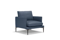 Amura 'Segno' Armchair in Blue Leather by Amura 'Lab