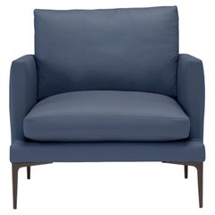Amura 'Segno' Armchair in Blue Leather by Amura 'Lab