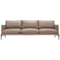 Amura 'Segno' Sofa in Taupe Leather by Amura Lab - 1stdibs New York