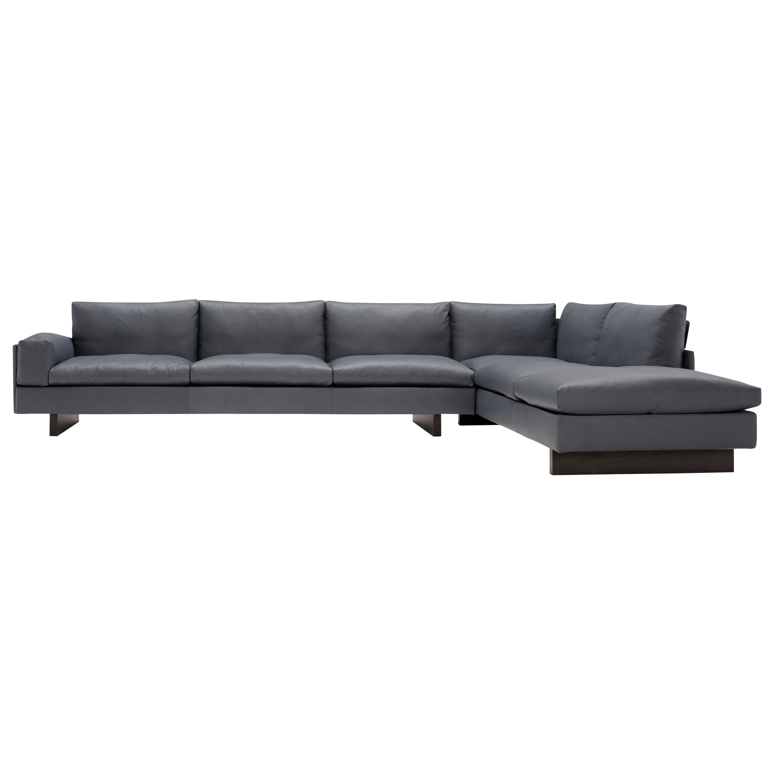 Amura 
Tau
 Modul-Sofa aus grauem Leder von Emanuel Gargano im Angebot