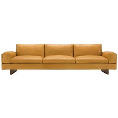Amura 
Tau
 Sofa in Coffee Leather by Emanuel Gargano