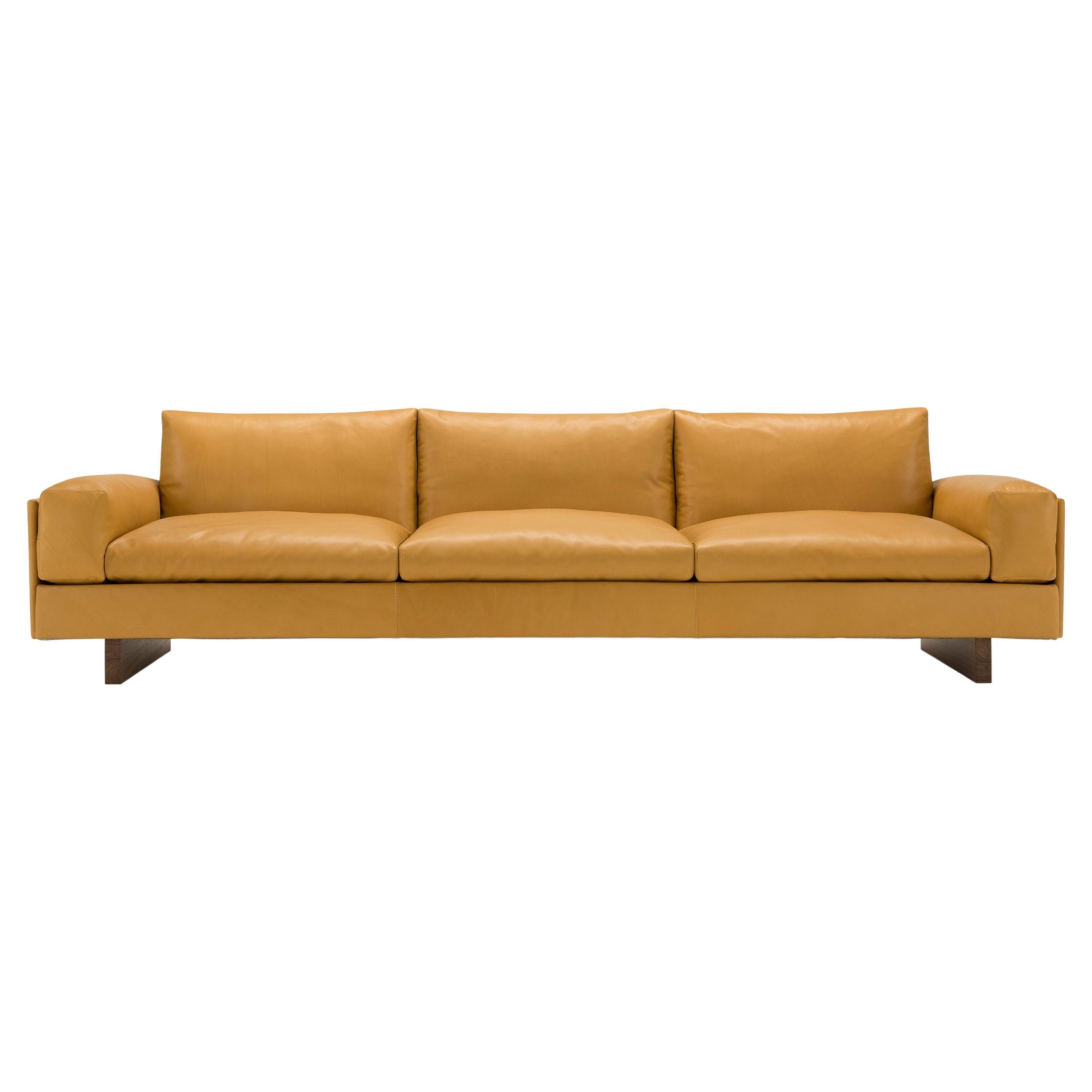Amura 'Tau' Sofa in Yellow Leather by Emanuel Gargano