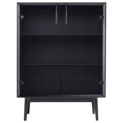 Amura Theo Cupboard with Leather Doors by Marconato & Zappa