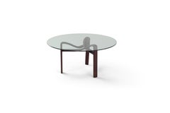 Amura 'Twister' Dining Table in Grey Glass and Dark Oak by Stefano Bigi