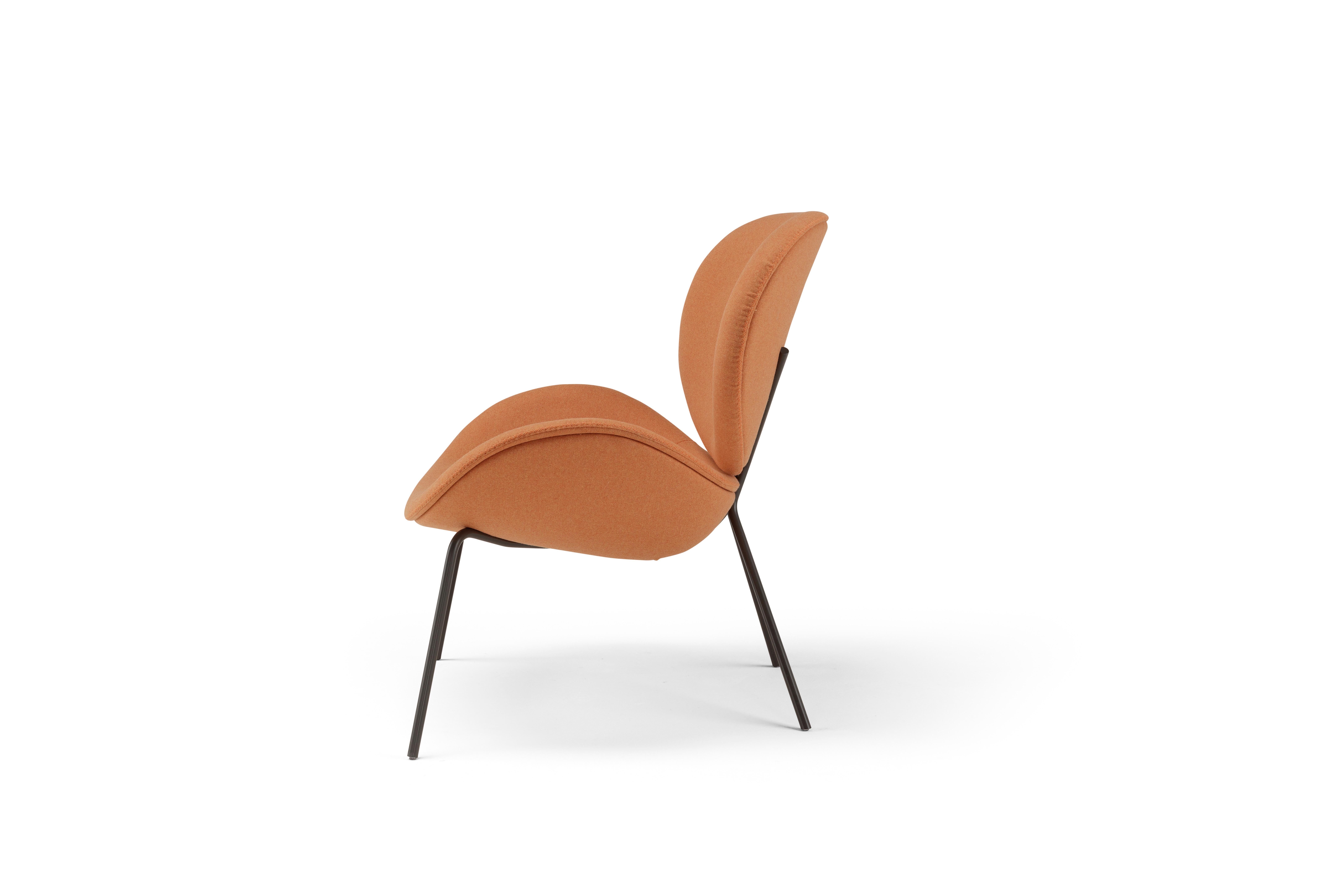 Modern Amura 'Uchiwa' Chair in Orange Fabric by Andrea Quaglio & Manuela Simonelli For Sale
