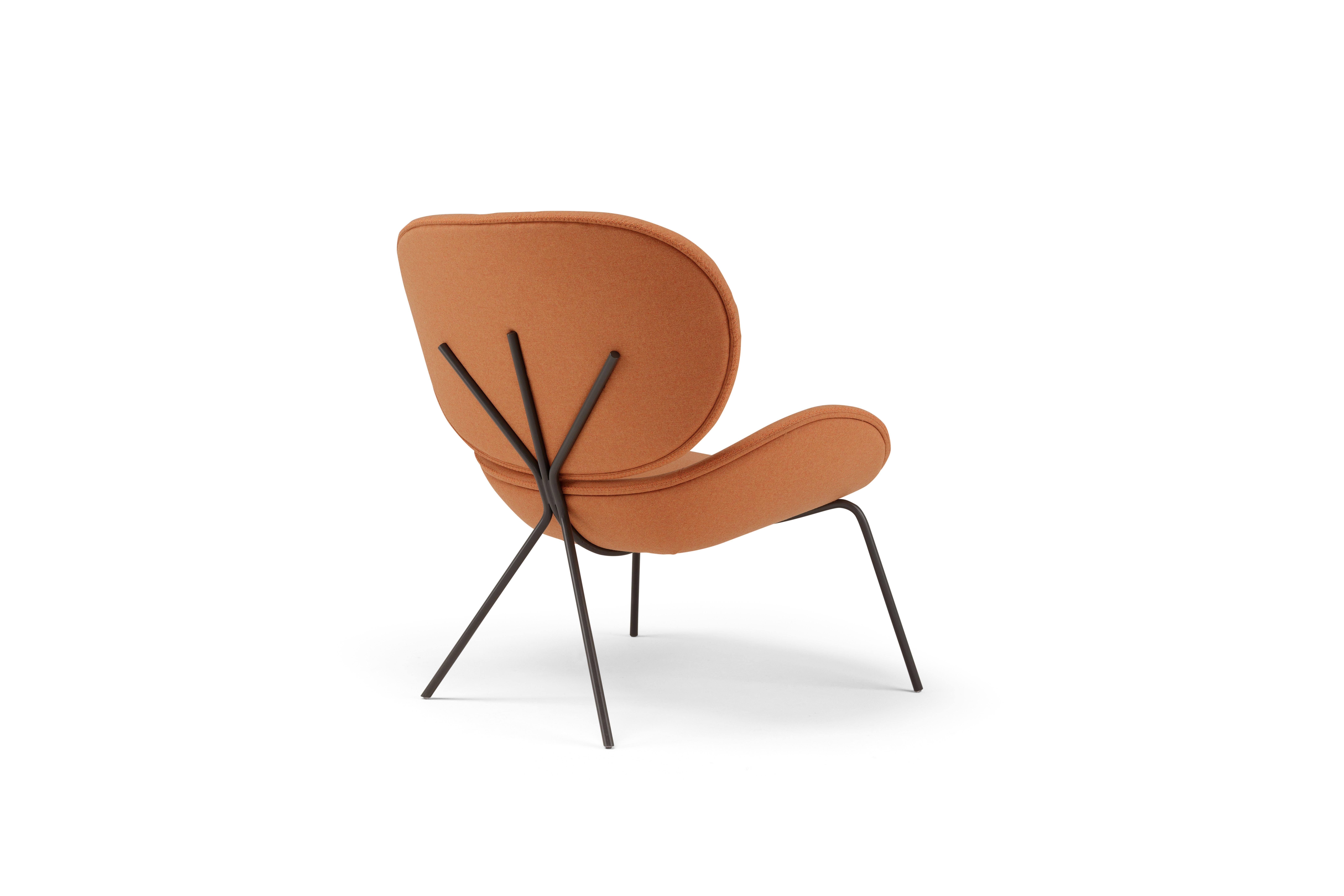 Italian Amura 'Uchiwa' Chair in Orange Fabric by Andrea Quaglio & Manuela Simonelli For Sale