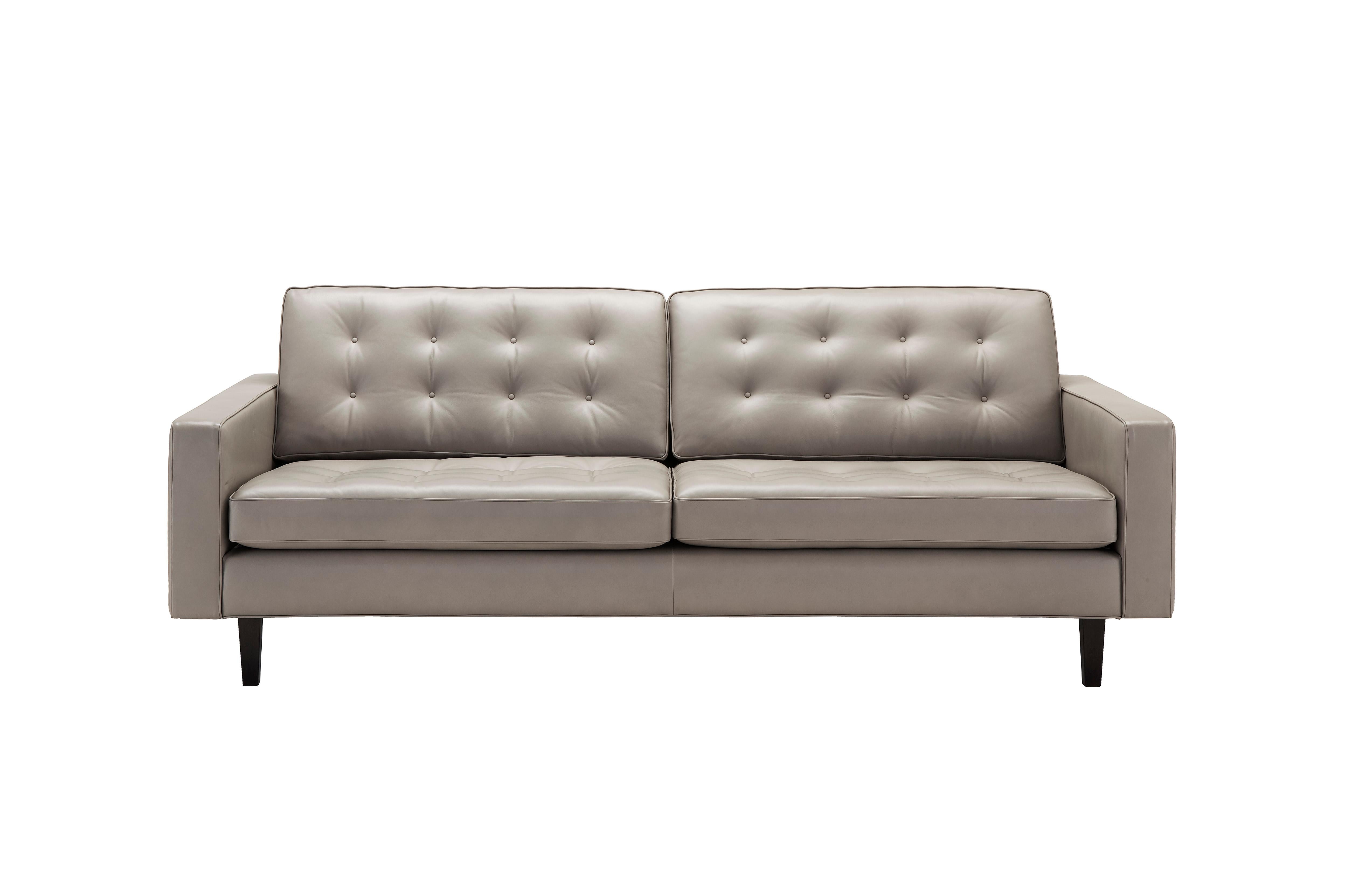 Amura 'Urano' Sofa in Pale Gray Leather by Amura 'Lab For Sale at 1stDibs