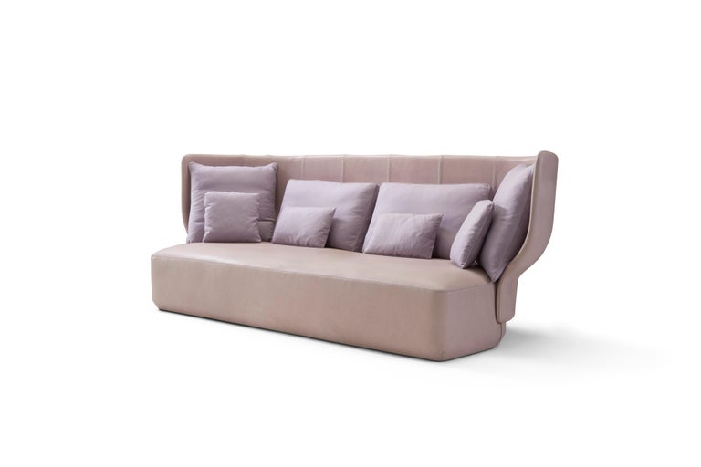 Modern Amura 'Wazaa' Sofa in Tan Leather by Stefano Bigi For Sale