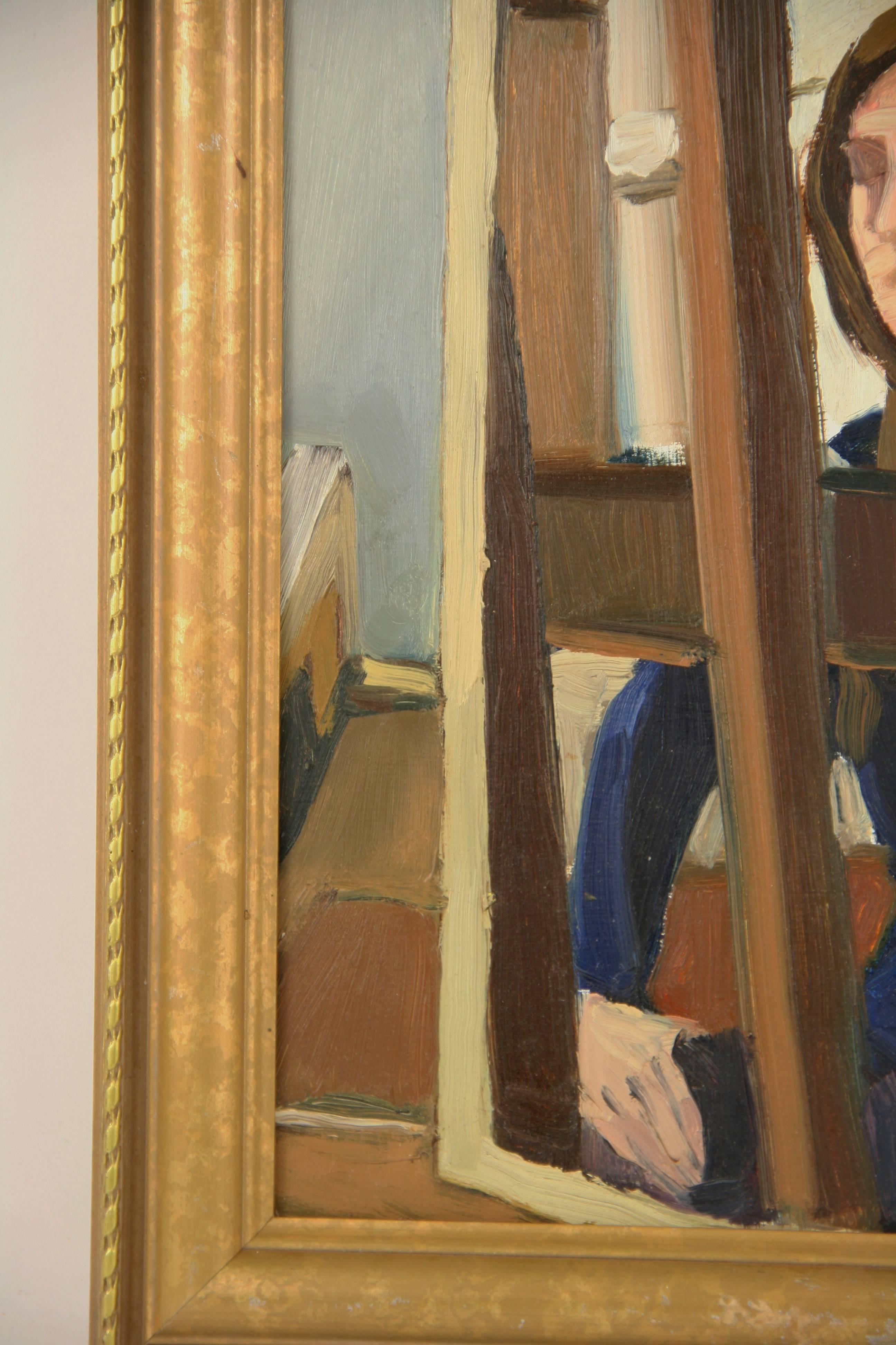 French Art Class Figurative Interior Painting For Sale 2