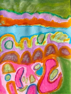 Beneath the Sea, Abstract Mixed Media Painting on Rag Paper, 24x18in, 2025