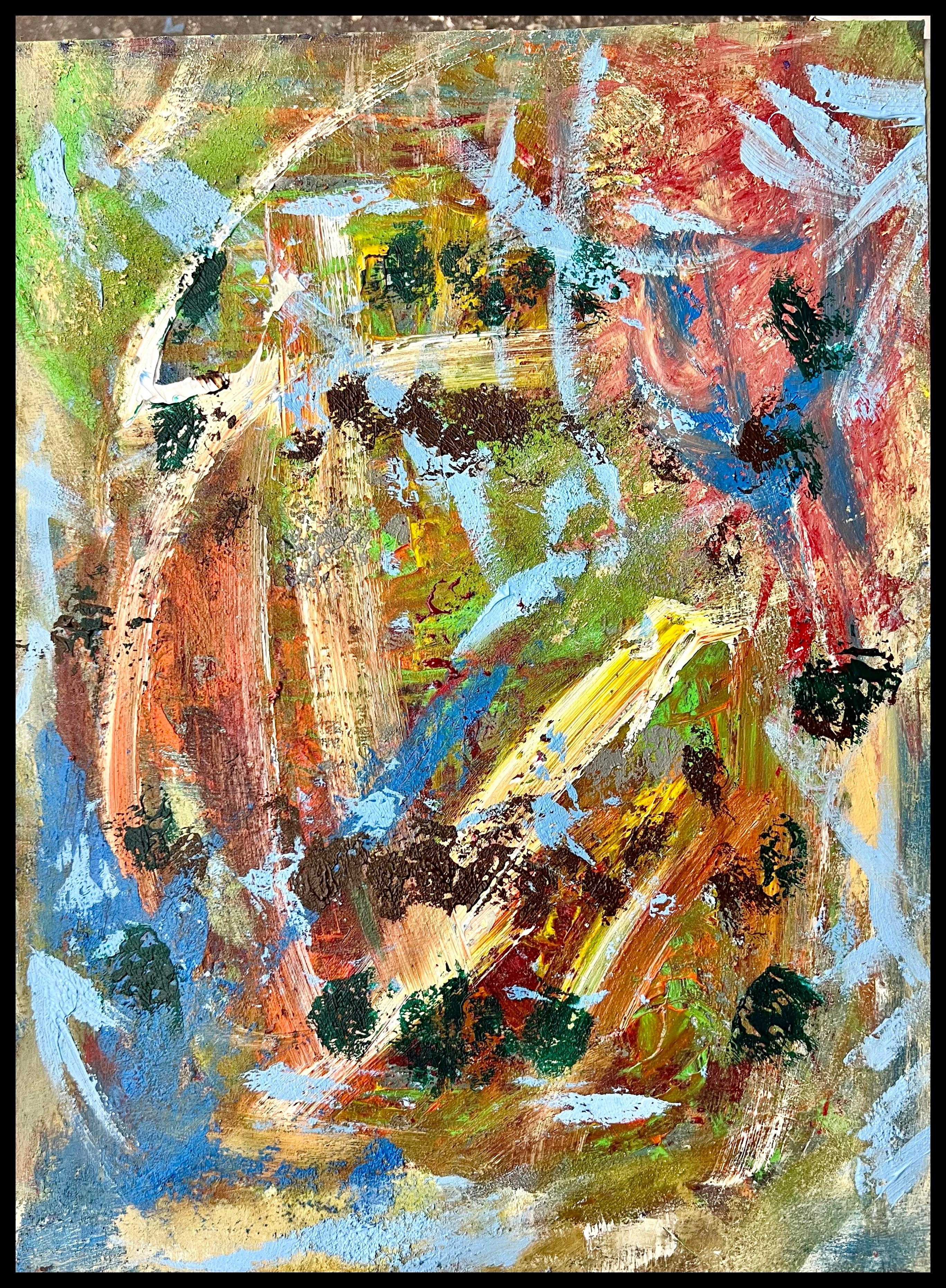 Cicadas par a.muse, peinture acrylique abstraite sur toile
