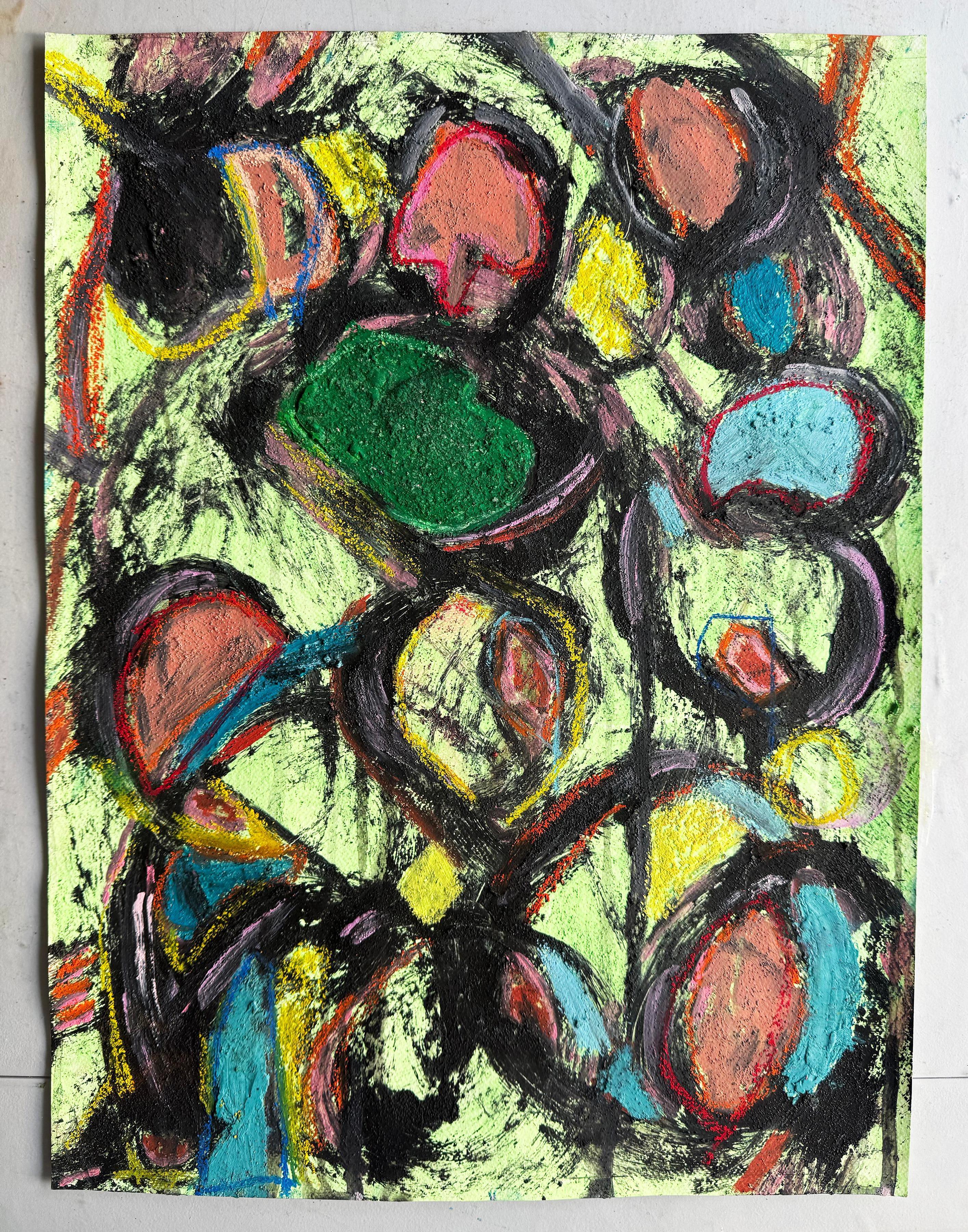 « Récif de corail », peinture abstraite en techniques mixtes, acrylique et sable, 24 x 18 pouces, 2025