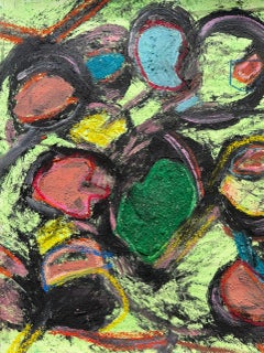 Arrecife de Coral: Pintura abstracta en técnica mixta sobre papel, 2025