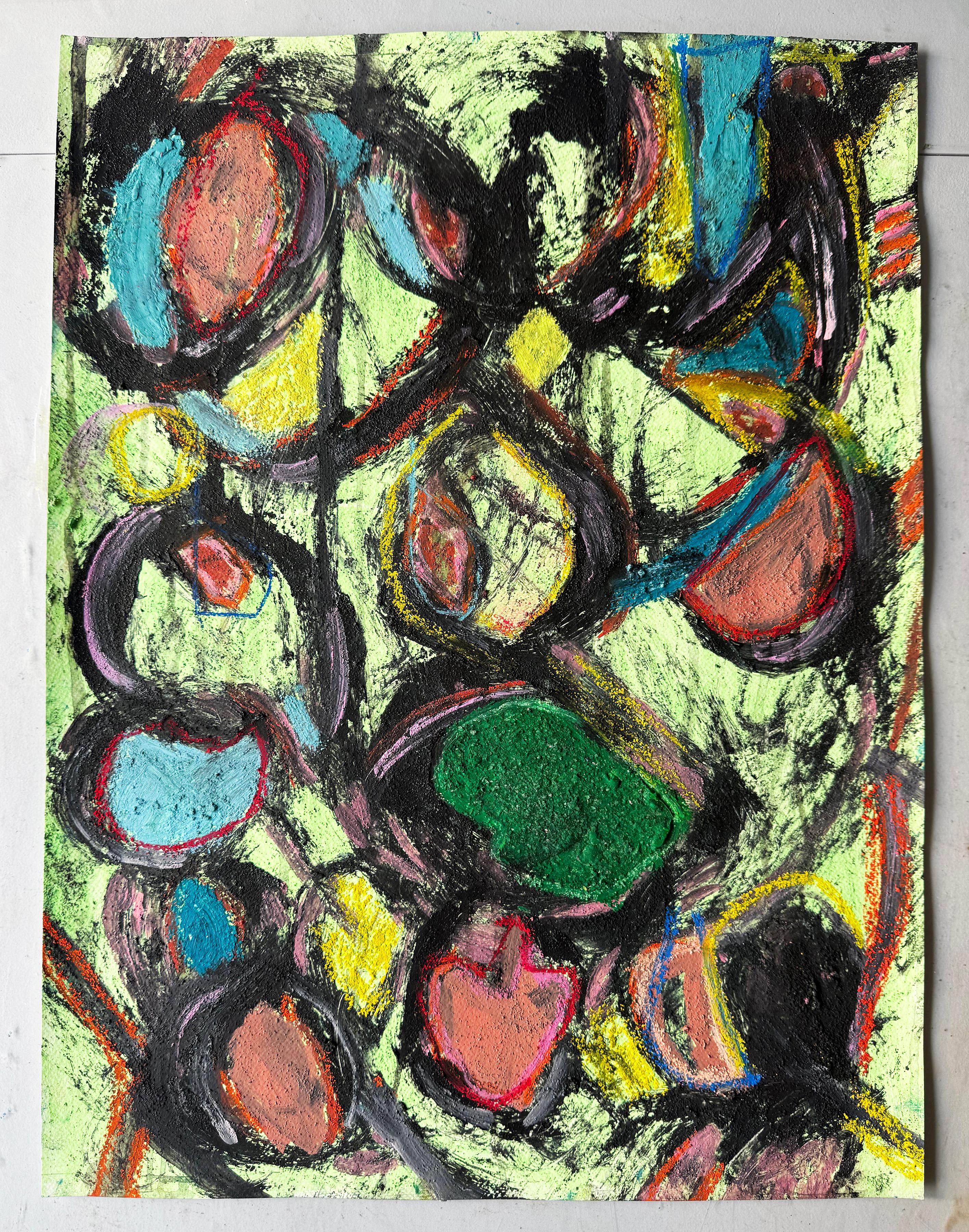 Coral Reef, Abstract Mixed Media Painting, Acrylic 
Sand, 24x18in, 2025