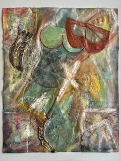 Mixed-Media Collage Painting on Canvas, New York City Dreamscapes