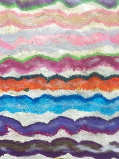 Peinture abstraite aux couleurs vives sur papier Washi, Poisson par a.muse