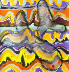 Fish in the Sea, Contemporary Mixed Media Painting, 24x18in, 2025