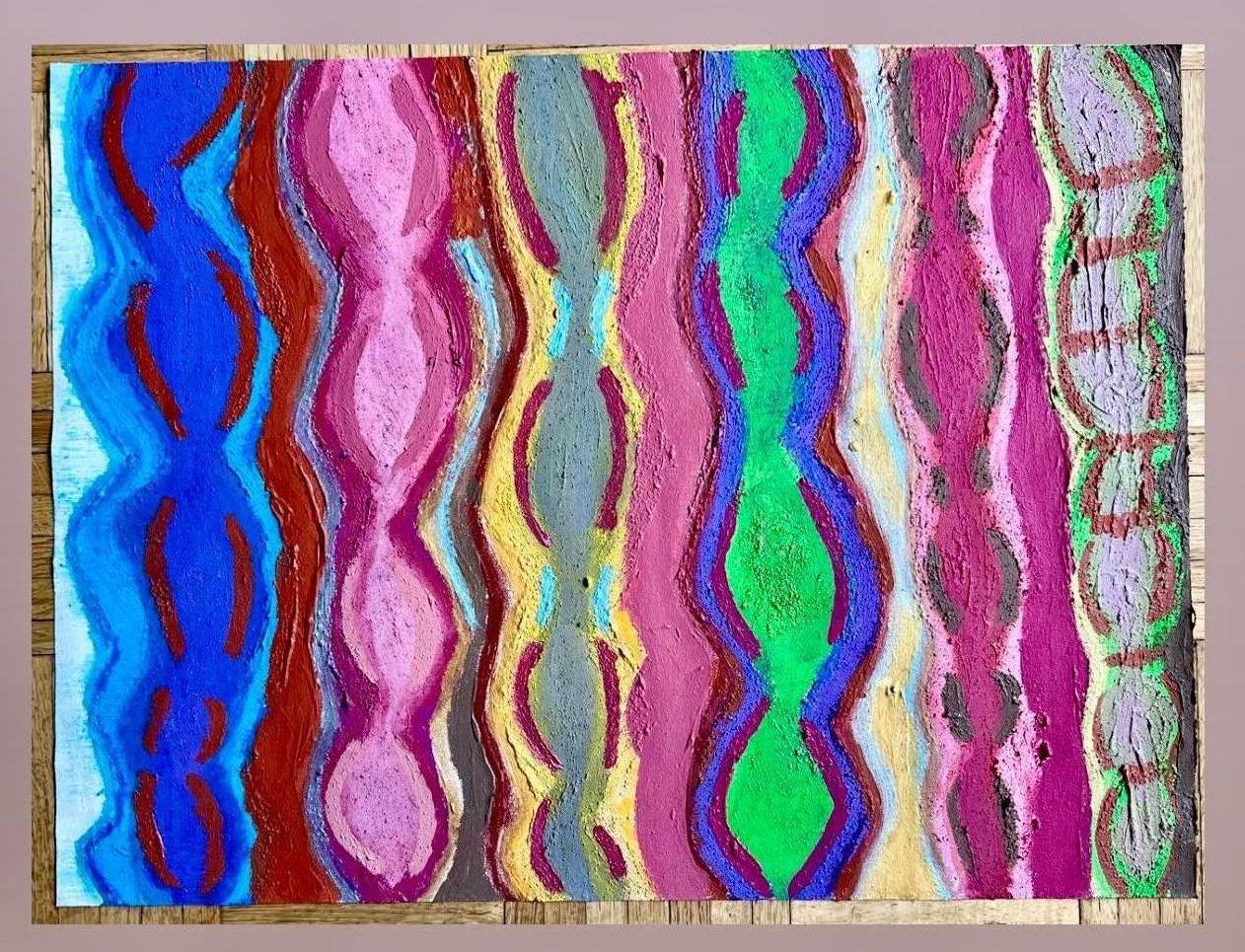 Abstract Painting di a.muse - Principesse nubiane, pittura acrilica colorata su tela