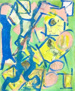 Be the Dance, Colorful Abstract Monotype on Rag Paper, 2023, Signed
