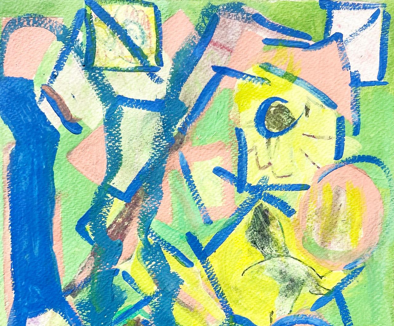 Be the Dance, farbenfrohes Einzelstück auf Papier, aufstrebende Kunst (Abstrakt), Painting, von a.muse