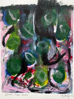 Flowers, Monotype, Contemporary Abstract Color Work on Paper, Edition of 1