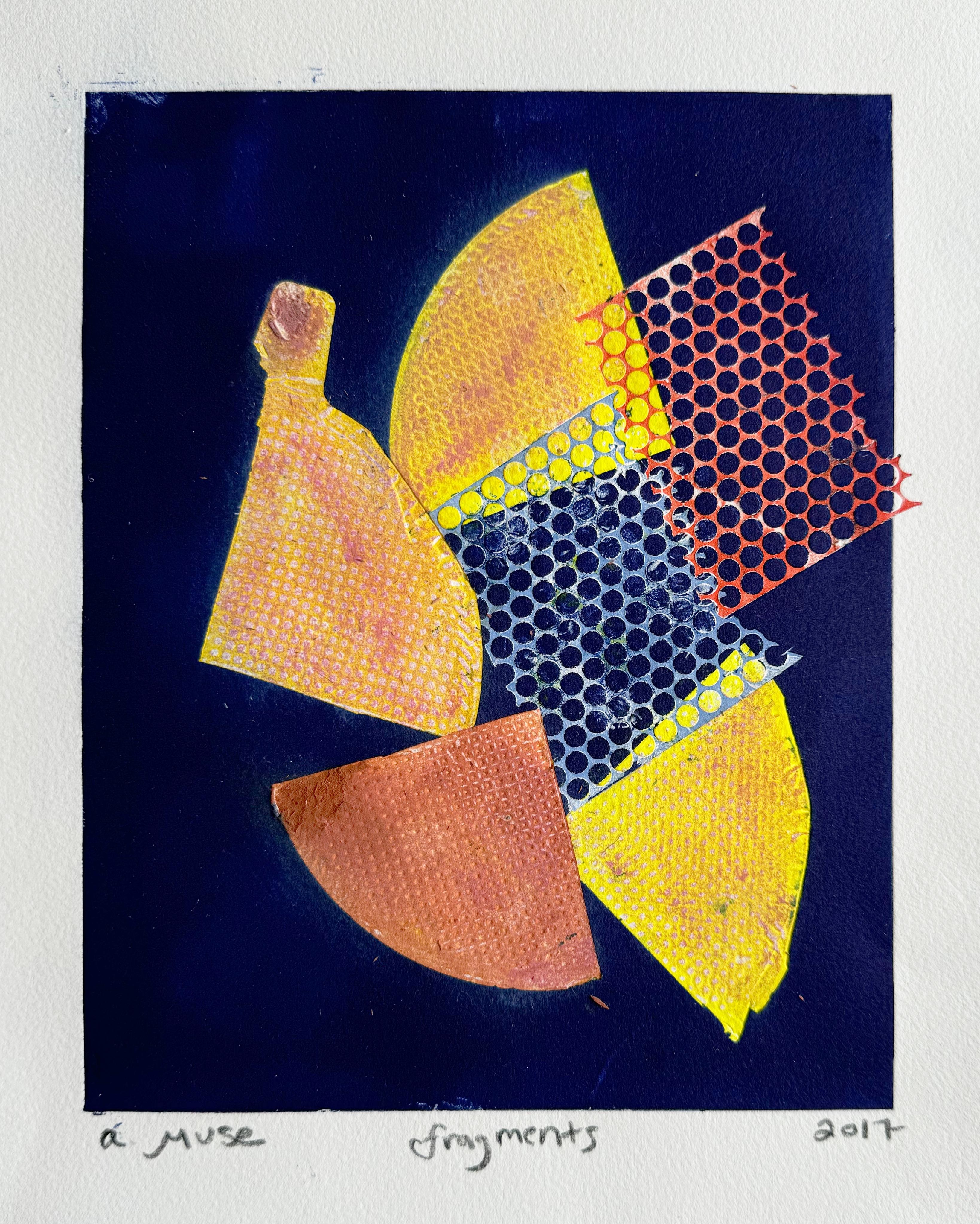 Fragments I, farbenfrohes, farbenfrohes Originalwerk auf Papier (Zeitgenössisch), Print, von a.muse