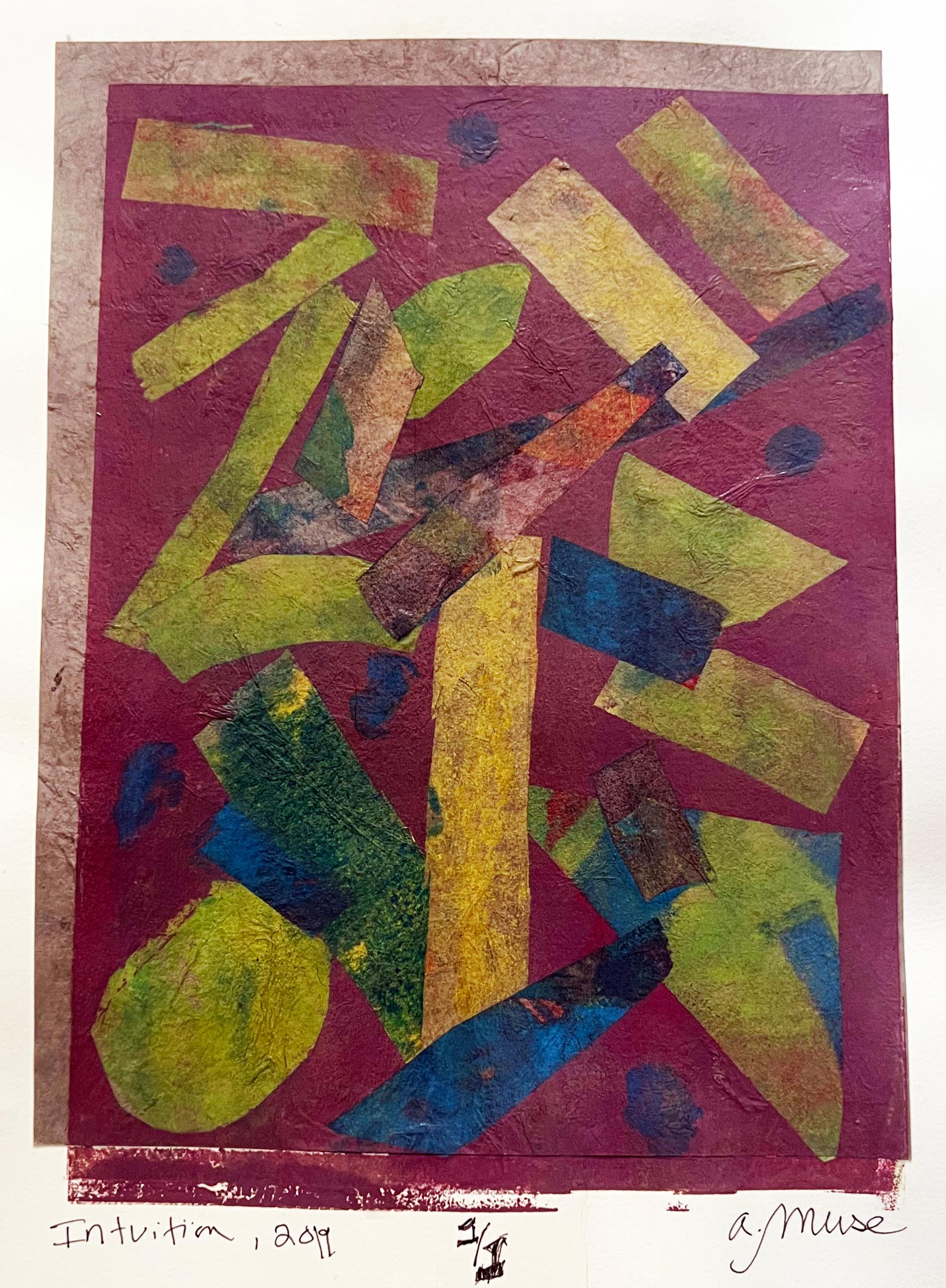 Intuition, Abstract Work on Paper - Brown Print by a.muse