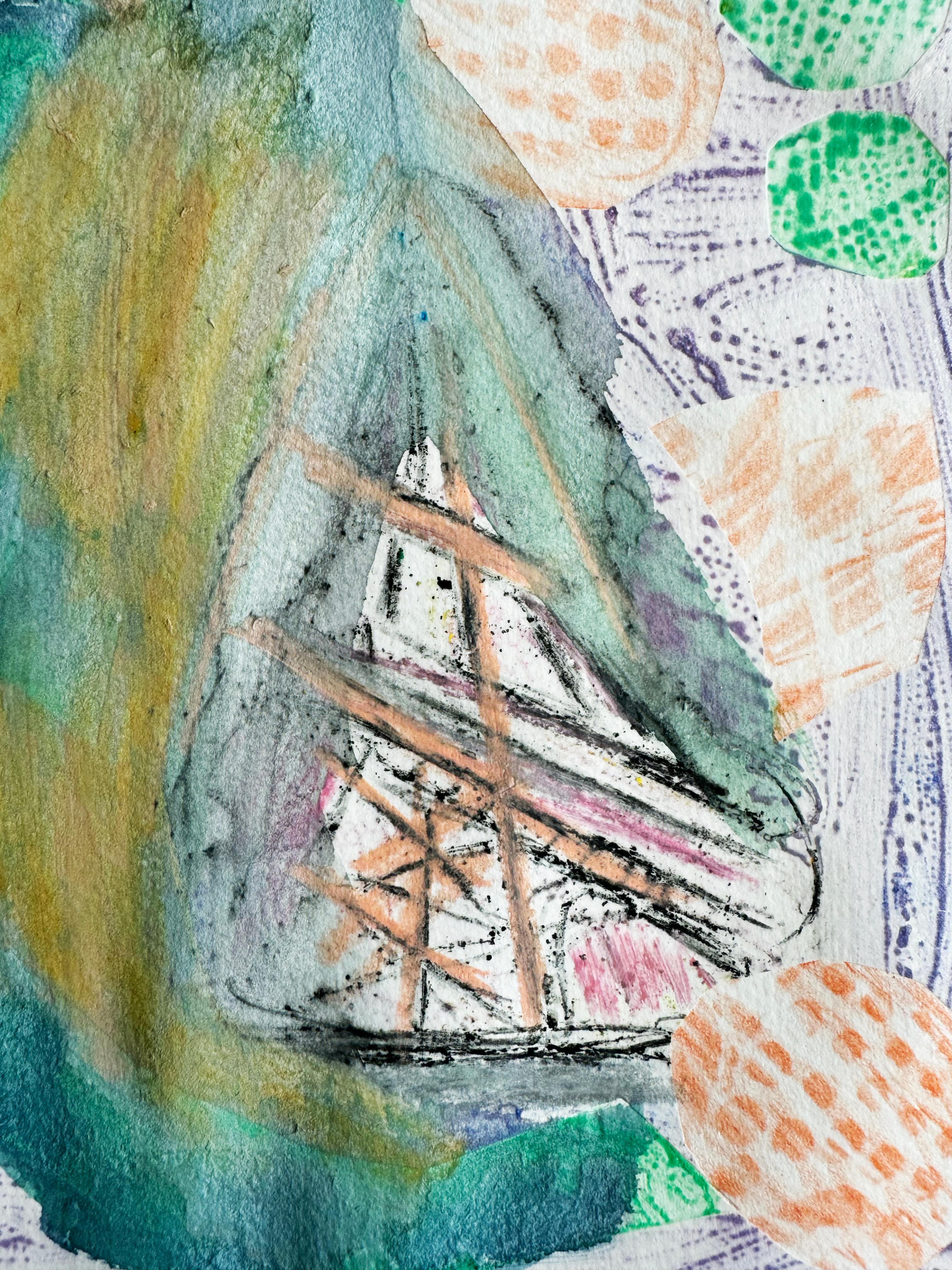 Paris, France, Tour Eiffel, Iron II, Art abstrait sur papier - Contemporain Print par a.muse